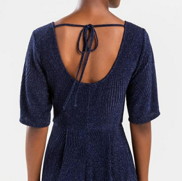 New Francesca LARAINE GLITTER BACK TIE ROMPER - Picture 3 of 3